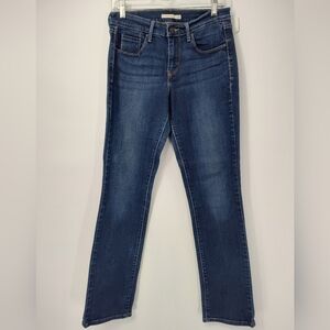 Levi's Women's 505 Straight Leg Jeans in Dark Blue Size 4M, 27x32
